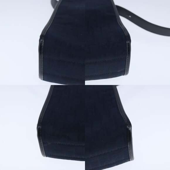 DIOR Trotter Canvas Shoulder Bag Navy Gold - Picture 10 of 12